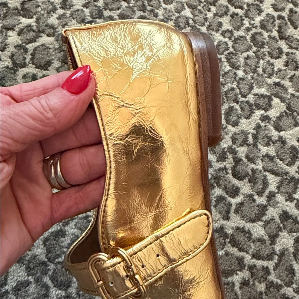 Sam Edelman Gold MICHAELA MARY JANE FLAT
Medallion Gold Leather womens size 9! - Picture 12 of 15